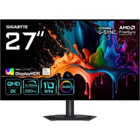 Resim Gigabyte MO27Q28G 27" 0.03 Ms 2k Pivot 280 Hz OLED Oyuncu Monitörü Teşhir 