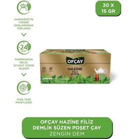 Resim Ofçay Hazine Zengin Dem Siyah Süzen Demlik Poşet Çay 30 x 15 G 