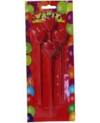 Resim Kalp Mum Çubuk Kırmızı 