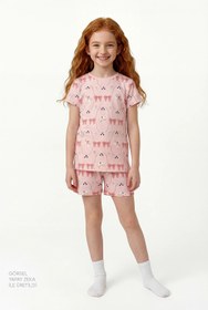Resim Mint Yeşili Kız Çocuk In The Garden Pamuklu 2'li Pijama Takımı - Yeşil / 9-10 