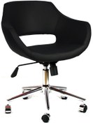 Resim Mobilyakeyfi Bürocci Viva Metal Ayaklı Çalışma Koltuğu-Siyah-2021A0101 