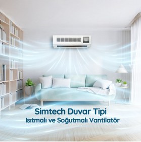 Resim Simtech SİMTECH KM-2514 DUVARTİPİ SERAMİK ISITICI VE VANTİLATÖR 