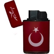 Resim Hunter Çift Pürmüz Alev Mat Renk Çakmak Türk Bayragı 
