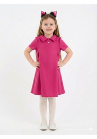 Resim Xo Kids Kız Çocuk Elbise 4-8 Yaş 9222 Pembe 
