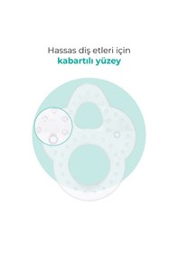 Resim Mamajoo Silikon Bebek Diş Kaşıyıcı, 2 Halkalı, Hassas Diş Etleri Şeffaf 