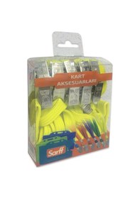 Resim Sarff Metal Klipsli Sarı Askı İpi 10'lu 