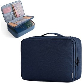 Resim Moveevo Su Geçirmez Büyük Kapasiteli Çift Katmanlı Evrak Çantası - Seyahat Ve İş İçin Pratik Belge Organizasyonu Çok Renkli 