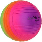 Resim E&E Home Double W Sports Gökkuşağı Tırtıklı PVC Top 23 cm - PLS-200 