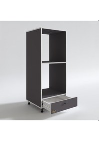 Resim Kenzlife fırın dolabı naime gri 145*60*56 mutfak çekmeceli ayaklı banyo kiler ofis 