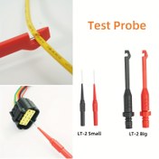Resim 2 adet 30V ve 2 adet 1000V/10A tanısal araçlar multimetre test kablosu uzatma kablosu geriye delen iğne ucu probeleri otomotiv araçları aksesuarları. Güvenli ve yapısal olmayan tel delme probesi. 