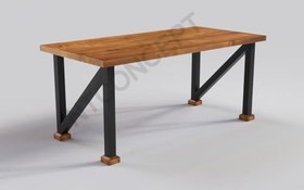 Resim NTConcept Bue Doğal Ahşap Yemek Masası (85 x 200 cm) 