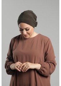 Resim Hürrem Bone Haki Pratik Hazır Geçmeli Fiyonklu Bone Sandy Çift Taraflı Çapraz 3007b 09 Haki 