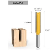 Resim Aubyhe Ahşap İşleme Testere Ucu: Uzun Konik İki Yüzeyli Delik Açma, Kenar Düzenleme, Dayanıklı Malzeme, 8x1/2x50 Boyutlu 