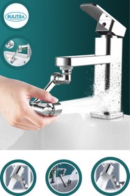 Resim BULİTRA Su Armatürleri 1080 Derece Dönebilen Robotik Kol Musluk Başlığı - Musluk Uzatma Aparatı Ucu 