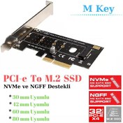 Resim Ancheyn Pcı-e Pcı Express 3.0 Kartı X4 To Nvme M.2 Ssd Ve Ngff Ssd M Key Pcıe 4446 