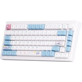 Resim Akko MOD 007 HE PC Stellar Journey Hall Effect Cream Yellow Magnetic Switch RGB Mekanik Oyuncu Klavye 