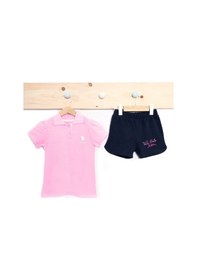 Resim U.S. Polo Assn. U.S. Polo Assn 2'li Kız Bebek T-Shirt Takımı USB680 Pembe 