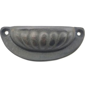 Resim Alvo Store Buğz Antika Tarz Dekoratif Pirinç Istiridye Tas Mobilya Kulbu - 37X87 Mm, Oksit 