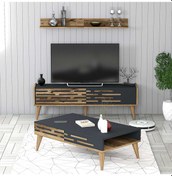 Resim Variant Valensiya 140cm Tv Ünitesi Ve Orta Sehpa Takımı - Ceviz / Antrasit 