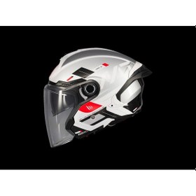 Resim MT Helmets KASK MT COSMO SV Silence A2 Gloss GÜMÜŞ GÖZLÜKLÜ 