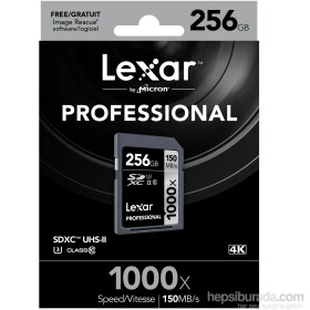 Resim Lexar 256Gb 1000X Professional Sdxc Uhs-Iı-150 Mb/Sn. (Class 10) U3 Hafıza Kartı 