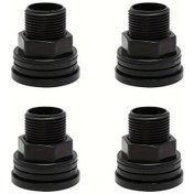 Resim Willowhaven 4 Adet Siyah Su Deposu Bağlantı Parçası - Çift Dişli Pvc Hortum Kelepçesi Yağmur Suyu Bahçe 