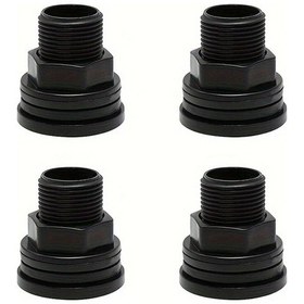 Resim Willowhaven 4 Adet Siyah Su Deposu Bağlantı Parçası - Çift Dişli Pvc Hortum Kelepçesi Yağmur Suyu Bahçe 