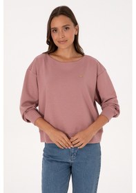 Resim U.S. Polo Assn. Kadın Gül Kurusu Bisiklet Yaka Sweatshirt 50314210-VR221 