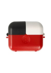 Resim Newface Apple Airpods 3 3.nesil Basmalı Kılıf - Kırmızı-siyah-beyaz Kapaklı Kılıf 