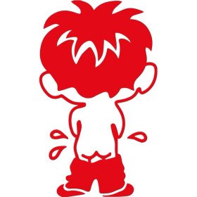 Resim Aydın Garage Çiş Yapan Çocuk Depo Kapağı Araba, Motorsiklet, Kask, Laptop, Cam Sticker 12X7 cm 