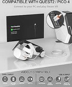 Resim HINOVO VR Link Cable (16.4ft), VR Headset Compatible with Meta Quest 3, Quest 2/Pro/Pico 4, Long Cable Accessories for PC/Steam VR Games, USB 3.2A to Type-C High Speed PC Data Transfer Cord 