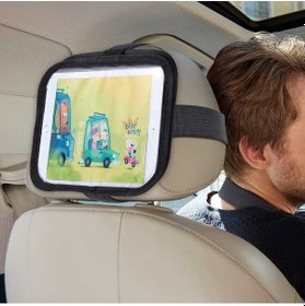 Resim Tablet Tutucu Araç Içi Koltuk Başlığı Güneşlik Için Organizer 