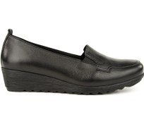 Resim Muya Aster 6 Nokta Anatomik Taban Topuk Dikeni Hakiki Deri Kadın Ayakkabı Siyah 