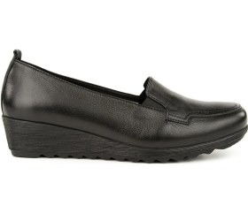 Resim Muya Aster 6 Nokta Anatomik Taban Topuk Dikeni Hakiki Deri Kadın Ayakkabı Siyah 