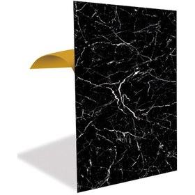 Resim Tink Kendinden Yapışkanlı Siyah-beyaz Mermer Desenli Pvc Panel 41x62cm 