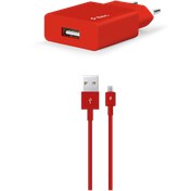 Resim Ttec 2SCS20MK SmartCharger Seyahat Şarj Aleti 2.1A Micro USB Kablo Kırmızı 