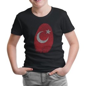 Resim Lord T-Shirt LordT-Shirt Dna'mizda Var - Ay Yildiz Siyah Çocuk Tshirt 