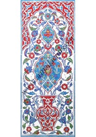 Resim Armada Çini 40X100 Cm Ed 703 Saksılı Eldekoru Çini Pano 