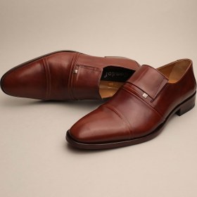 Resim Gondol Erkek Hakiki Deri Klasik Kösele Taba 41 Ttx.133 