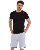 Resim Adams Erkek Polyester Beyaz Şeritli Basketbol Şort 