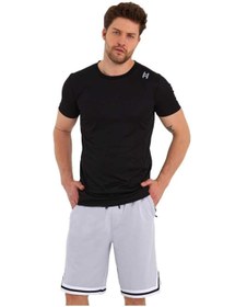 Resim Adams Erkek Polyester Beyaz Şeritli Basketbol Şort 