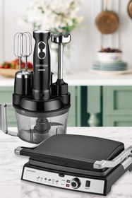 Resim GoldMaster Premium Siyah 24 Parça Avantajlı Elektronik Evlilik Paketi Elektrikli Mutfak Çeyiz Seti 