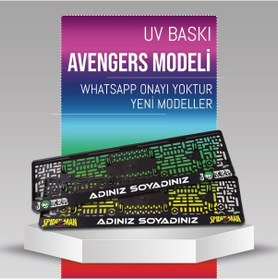 Resim Avengers Plakalık Yeni Logo, 2 Adet Premium Uv Baskılı Plakalık 