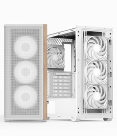 Resim Aerocool D501a White 850w 80+ Gold, 4x12cm A-rgb Fanlı, Ahşap Ön 