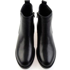 Resim Siyah Hakiki Deri Kadın Bot & Bootie K02462040503 Siyah 