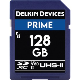 Resim Delkin Devices 128GB Prime SDXC UHS-II 280MB\u002Fs V60 Hafıza Kartı 