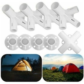Resim 9 Adet/takım Pvc Düz Dirsek Çapraz Bağlayıcı Eklem 60 90 120 135 Derece Tee Konektörü Pvc Boru Tesisat Dıy Çadır Sabit Bağlantı Parçaları 