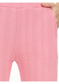 Resim Denokids Kız Çocuk Boru Paça Pembe Basic Eşofman Altı Renkli Pembe 