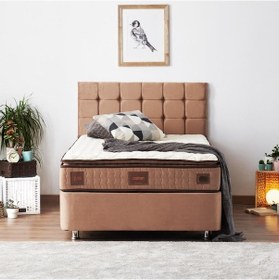 Resim Nironyatak W. Cotton 120X200 Cm Tek Kişilik Pedli Yatak Baza Başlık Takımı - 