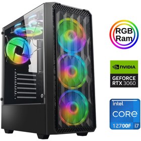 Resim XSR880 i7 12700F 16 GB RAM 512 GB M.2 NVMe SSD 12 GB RTX3060 FreeDOS Gaming Masaüstü Bilgisayar 